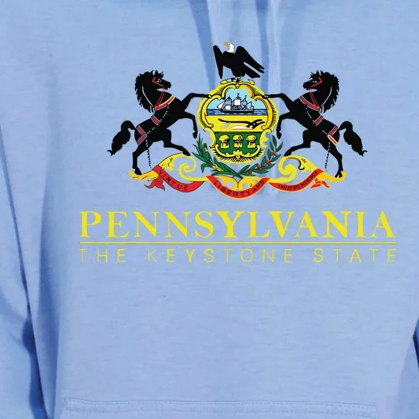 Flag Of Pennsylvania The Keystone State Philadelphia Unisex Surf Hoodie