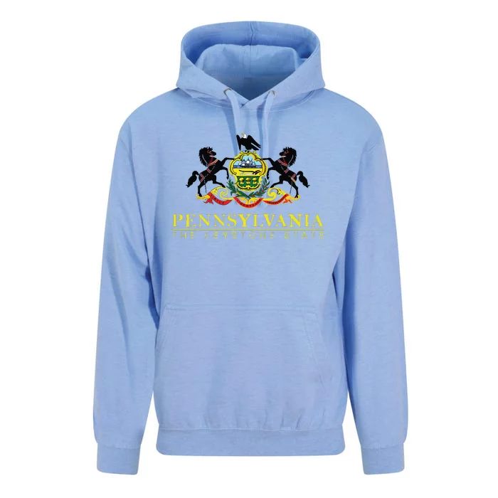 Flag Of Pennsylvania The Keystone State Philadelphia Unisex Surf Hoodie