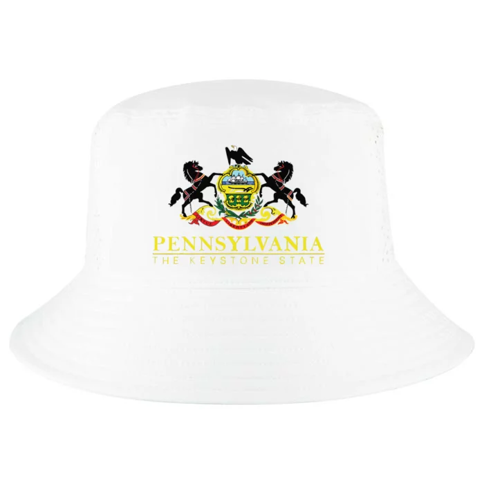 Flag Of Pennsylvania The Keystone State Philadelphia Cool Comfort Performance Bucket Hat