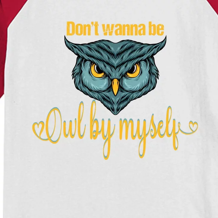 Funny Owl Puns Funny Puns Animal Puns Bird Puns Owl Face Kids Colorblock Raglan Jersey