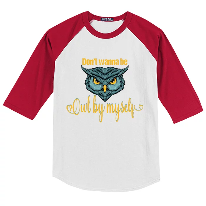 Funny Owl Puns Funny Puns Animal Puns Bird Puns Owl Face Kids Colorblock Raglan Jersey