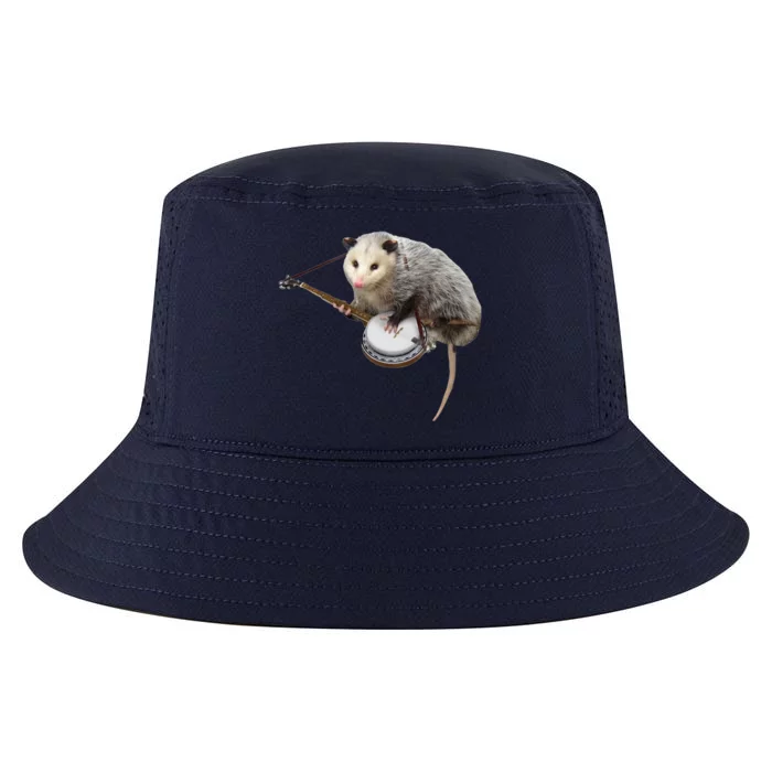 Funny Opossum Playing Banjo Cool Comfort Performance Bucket Hat