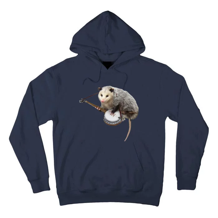 Funny Opossum Playing Banjo Tall Hoodie