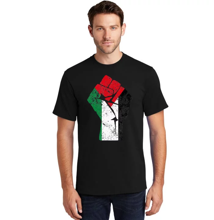 Fist of Palestine Free Palestine Tall T-Shirt