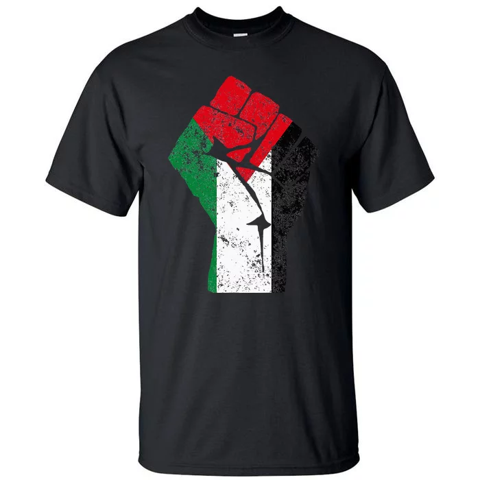 Fist of Palestine Free Palestine Tall T-Shirt