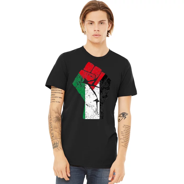 Fist of Palestine Free Palestine Premium T-Shirt