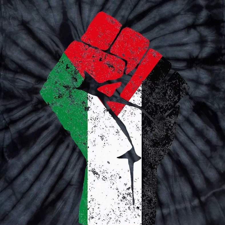 Fist of Palestine Free Palestine Tie-Dye T-Shirt