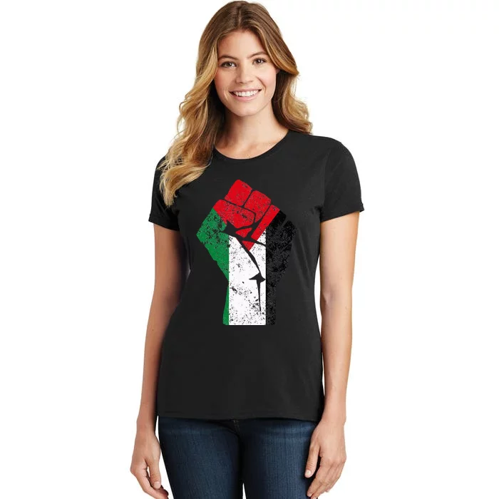 Fist of Palestine Free Palestine Women's T-Shirt