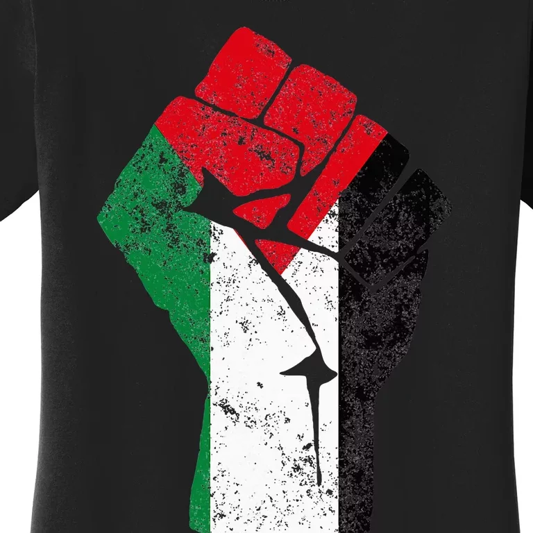 Fist of Palestine Free Palestine Women's T-Shirt