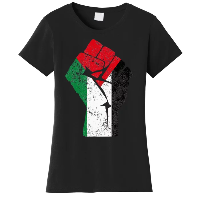 Fist of Palestine Free Palestine Women's T-Shirt