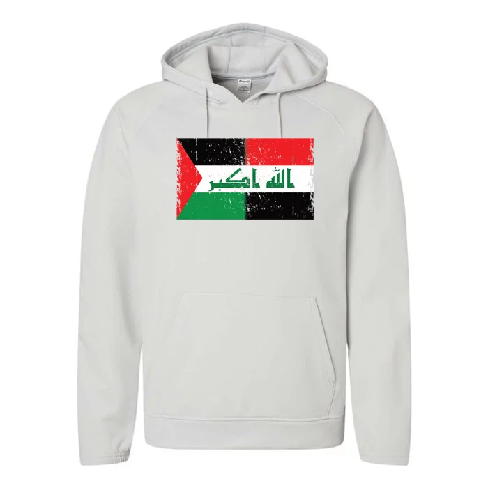 Flag Of Palestine Iraq Palestine Flag Iraq Palestine Performance Fleece Hoodie