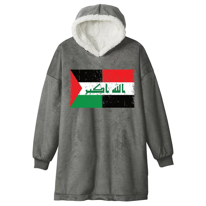 Flag Of Palestine Iraq Palestine Flag Iraq Palestine Hooded Wearable Blanket