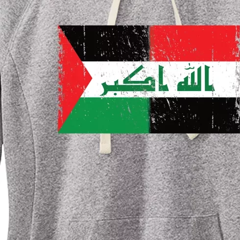 Flag Of Palestine Iraq Palestine Flag Iraq Palestine Women's Fleece Hoodie