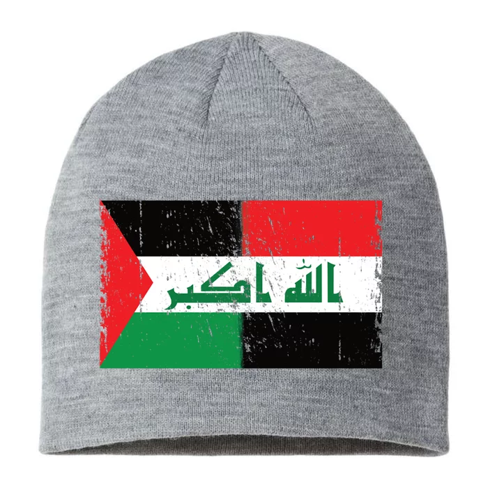 Flag Of Palestine Iraq Palestine Flag Iraq Palestine 8 1/2in Sustainable Knit Beanie