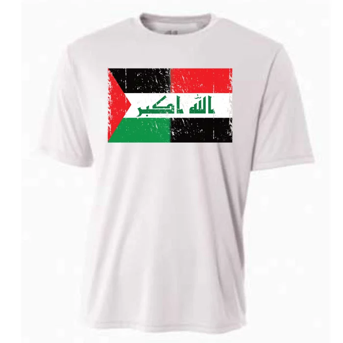 Flag Of Palestine Iraq Palestine Flag Iraq Palestine Cooling Performance Crew T-Shirt