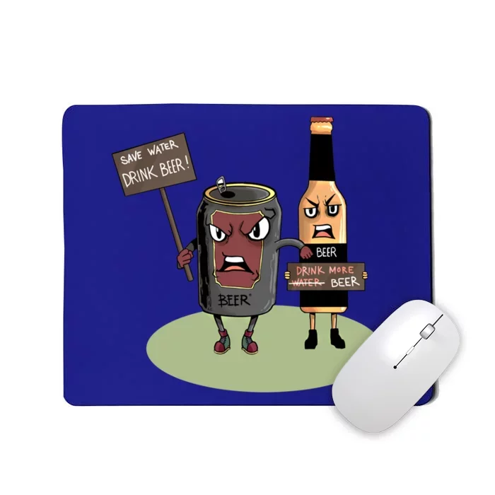 Funny Oktoberfest Quote Gift More Beer Save Water Gift Mousepad