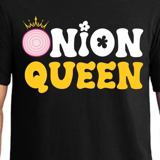 Funny Onion Queen Mom Fruit Vegetable Mother's Day Gardener Cool Gift Pajama Set