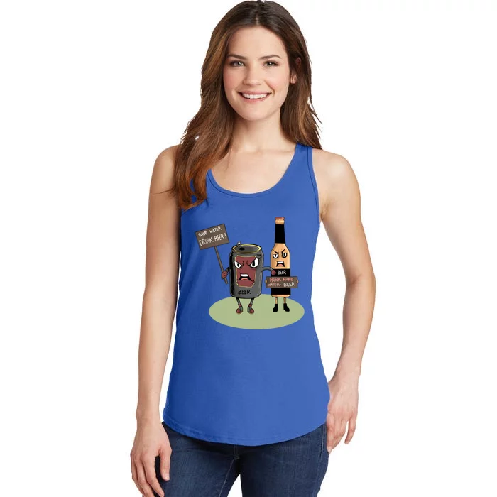 Funny Oktoberfest Quote Gift More Beer Save Water Gift Ladies Essential Tank