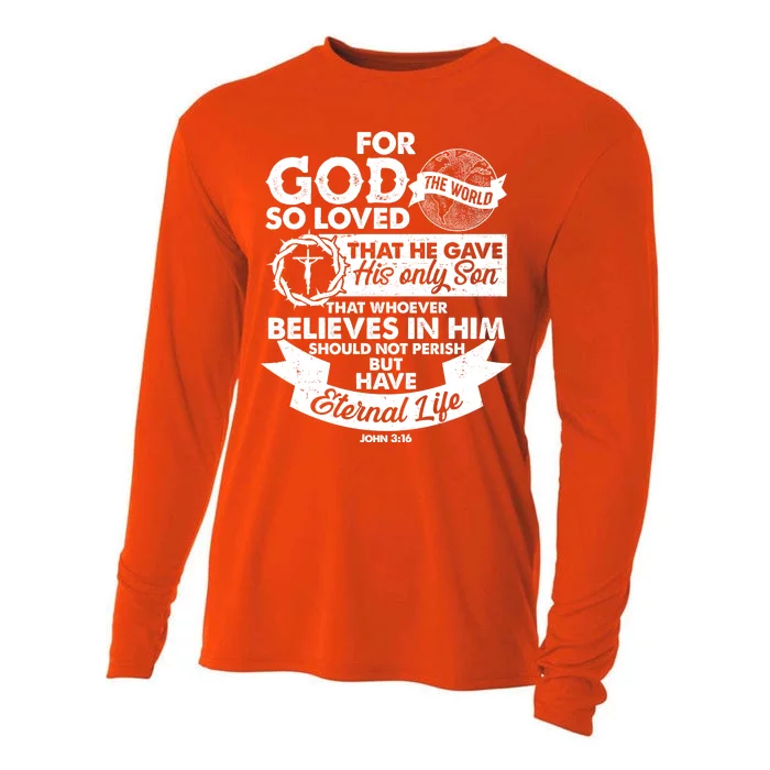 For God So Loved the World John 3:16 Cooling Performance Long Sleeve Crew