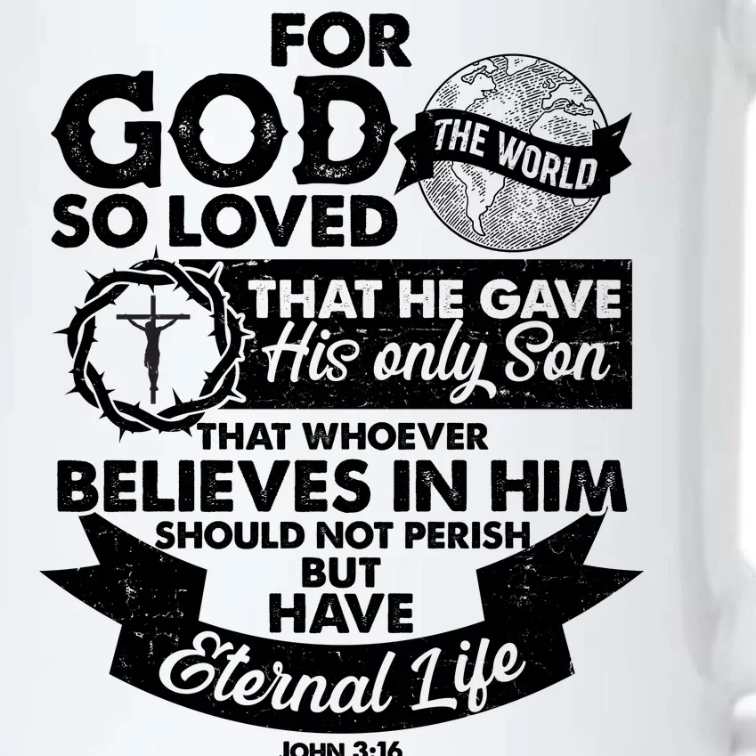 For God So Loved the World John 3:16 Black Color Changing Mug