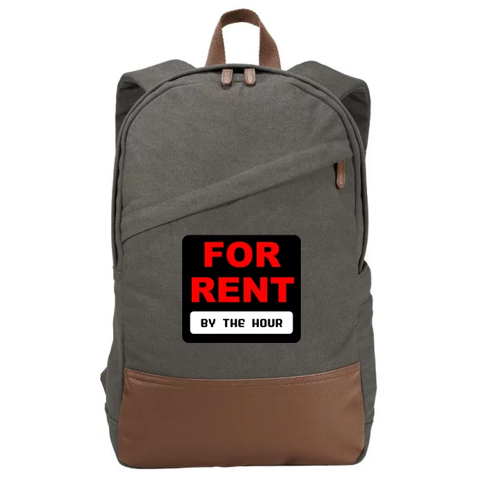 For Rent By The Hour Cotton Canvas Backpack