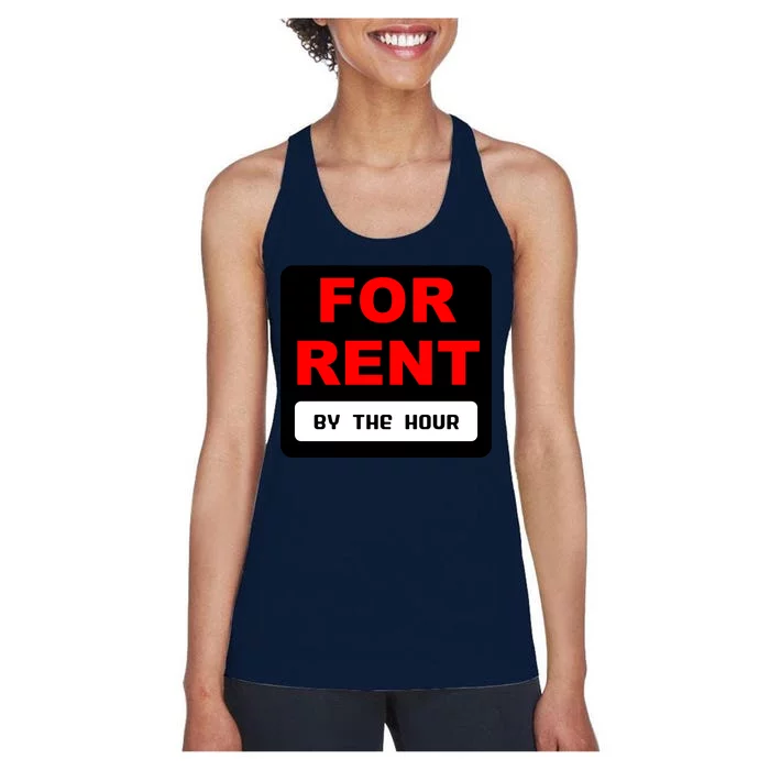 For Rent By The Hour Women's Racerback Tank