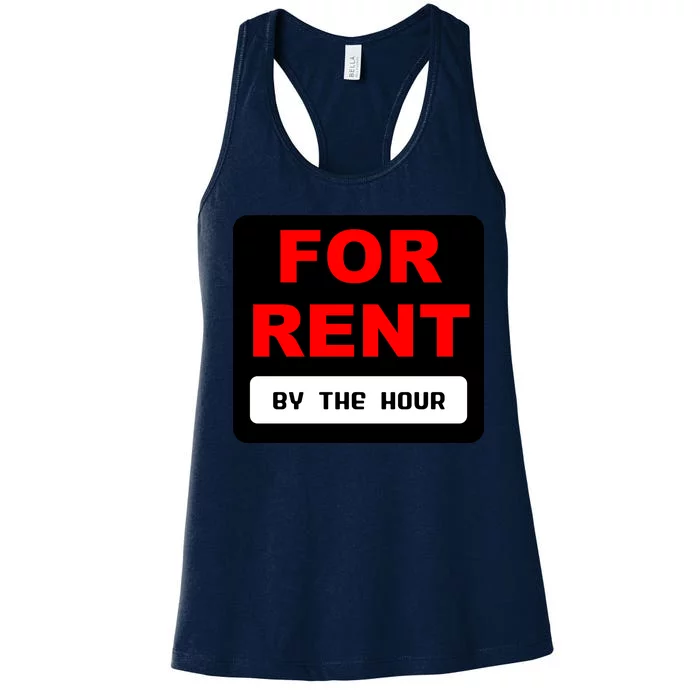 For Rent By The Hour Women's Racerback Tank