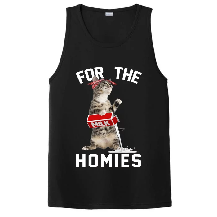 For The Homies Gangsta Cat Performance Tank