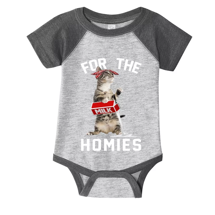 For The Homies Gangsta Cat Infant Baby Jersey Bodysuit