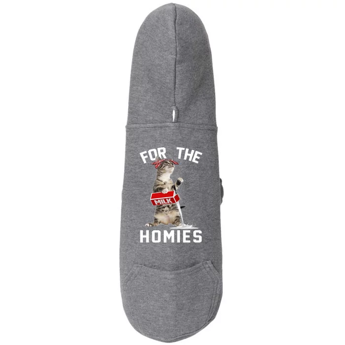 For The Homies Gangsta Cat Doggie 3-End Fleece Hoodie