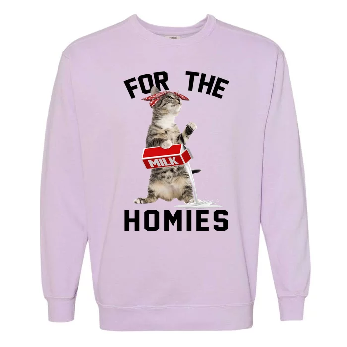 For The Homies Gangsta Cat Garment-Dyed Sweatshirt