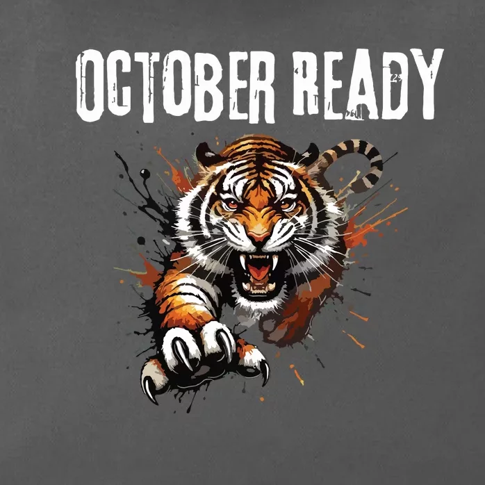 Funny October Ready For Ready Tiger Zip Tote Bag