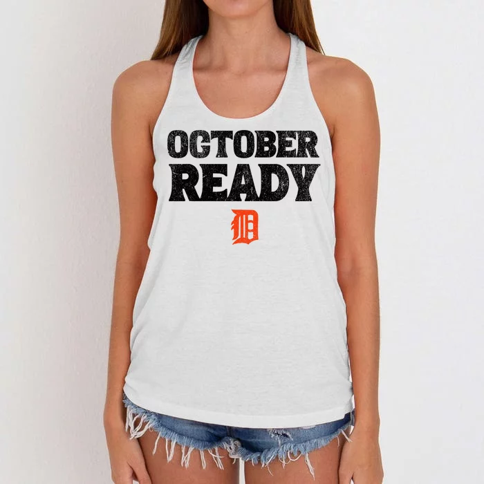 Funny October Ready Funny For Ready Tiger Lovers Women's Knotted Racerback Tank