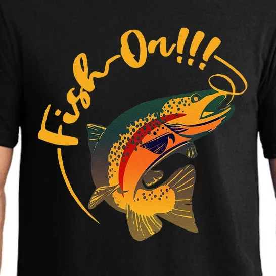 Fish On!!! Rainbow Trout Fishing Pajama Set