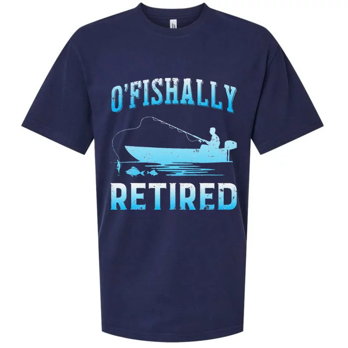 Funny OFishally Retired Gift For Retired Fishing Sueded Cloud Jersey T-Shirt