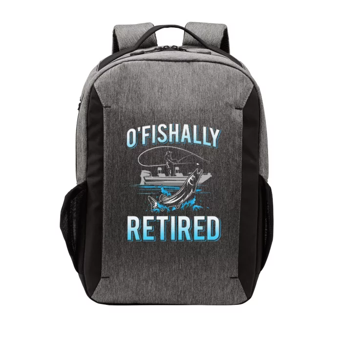 Funny Ofishally Retired For Retired Fishing Vector Backpack