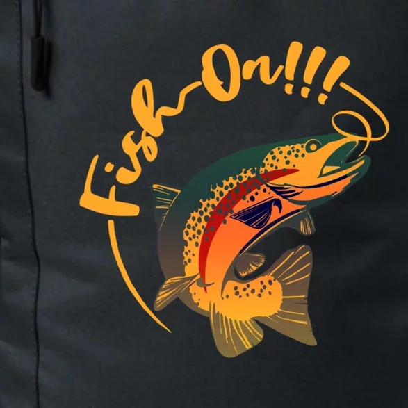 Fish On!!! Rainbow Trout Fishing Funny Gift Daily Commute Backpack