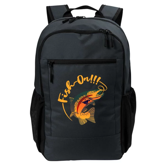 Fish On!!! Rainbow Trout Fishing Funny Gift Daily Commute Backpack