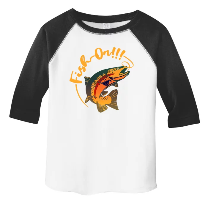 Cute Fish Toddler Baseball T-Shirt - Colorful 3/4 Sleeve T-Shirt