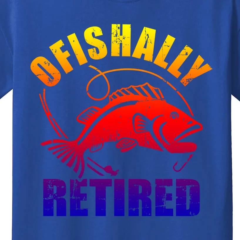 Fishing Ofishally Retired Gift Kids T-Shirt