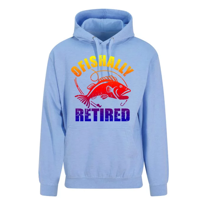 Fishing Ofishally Retired Gift Unisex Surf Hoodie