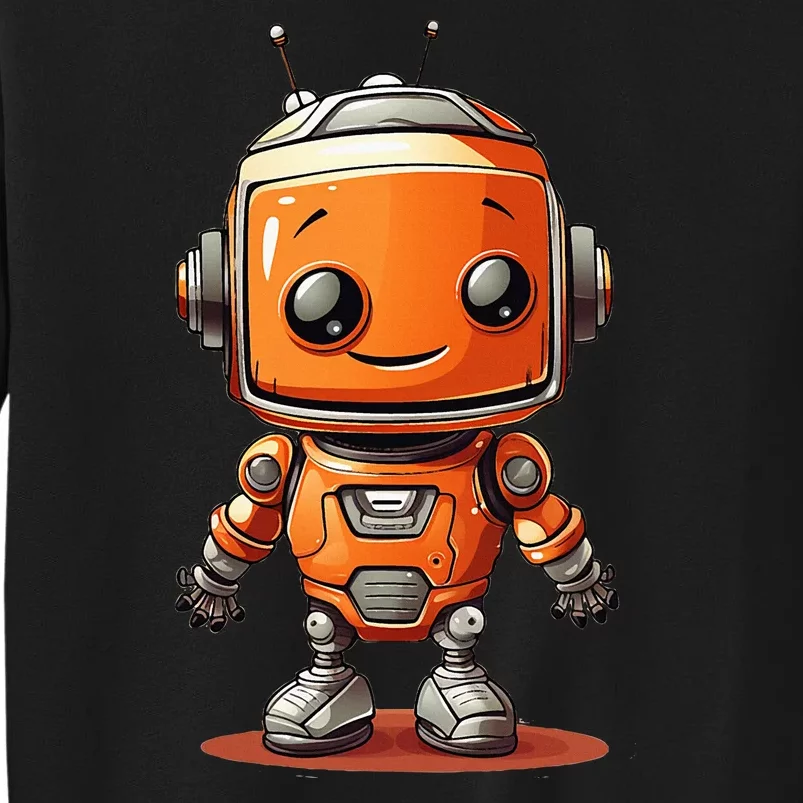 Funny Orange Robot Boy Costume Sweatshirt