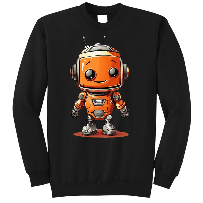 Funny Orange Robot Boy Costume Sweatshirt