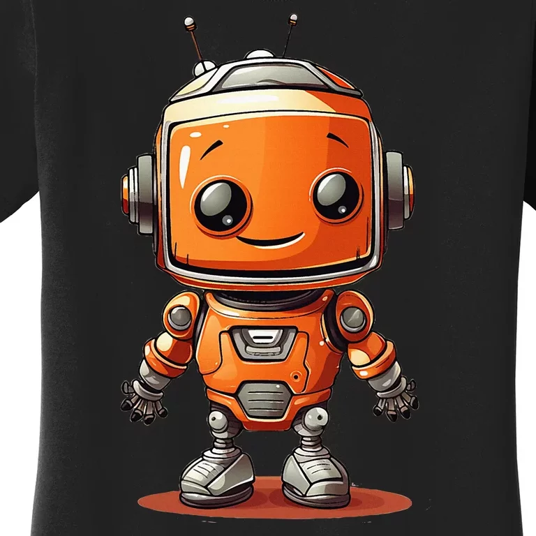 Funny Orange Robot Boy Costume Women's T-Shirt