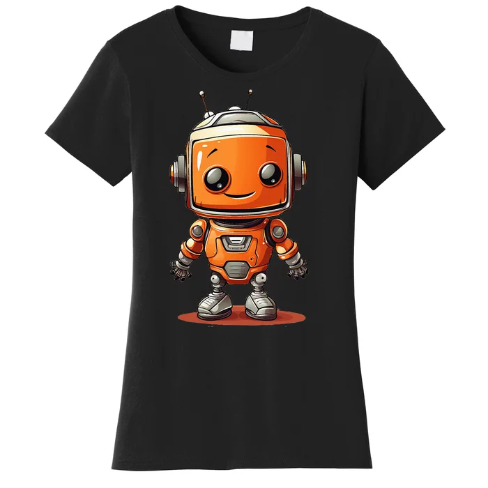 Funny Orange Robot Boy Costume Women's T-Shirt