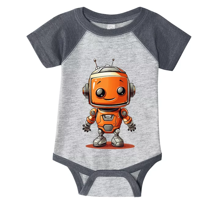 Funny Orange Robot Boy Costume Infant Baby Jersey Bodysuit