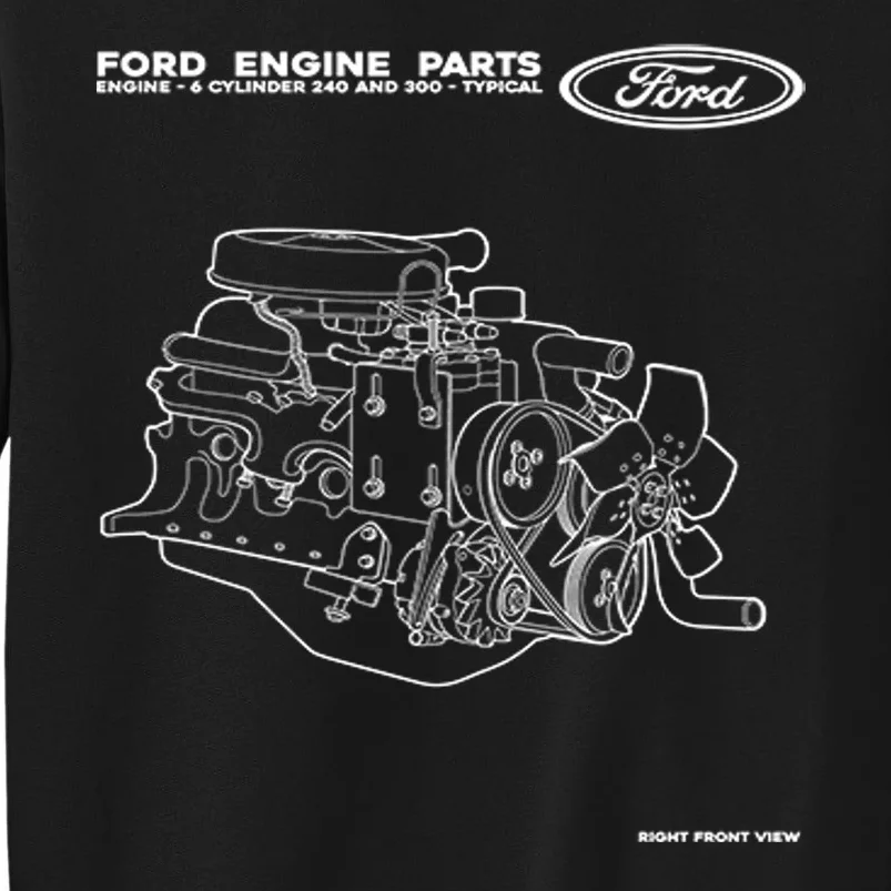 Ford Engine Parts Tall Sweatshirt