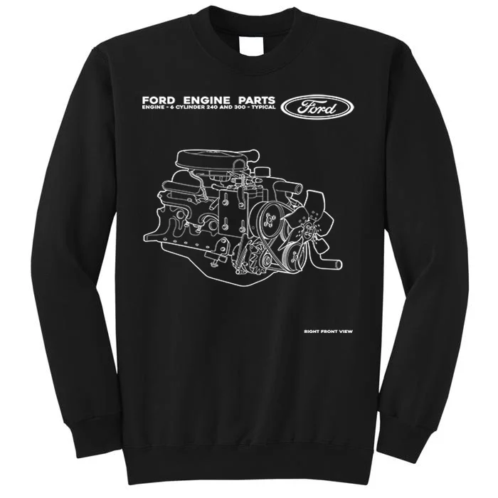 Ford Engine Parts Tall Sweatshirt