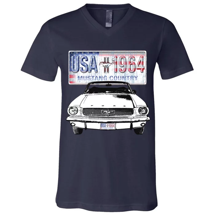 Ford Mustang Country V-Neck T-Shirt