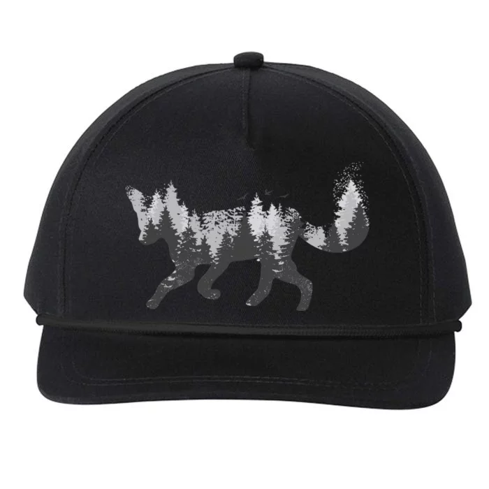 Forest Fox Animal Snapback Five-Panel Rope Hat